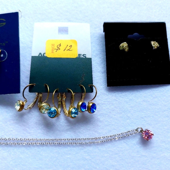 Lot Earrings Pendant Chain - Picture 3 of 16